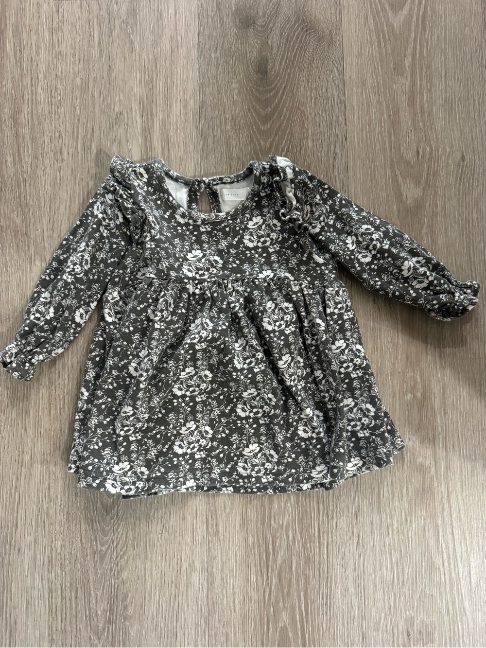 Jamie Kay Gray Floral Peplum Long-Sleeve Top